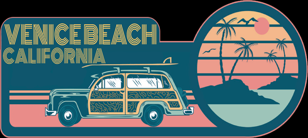 Surf California Stickers