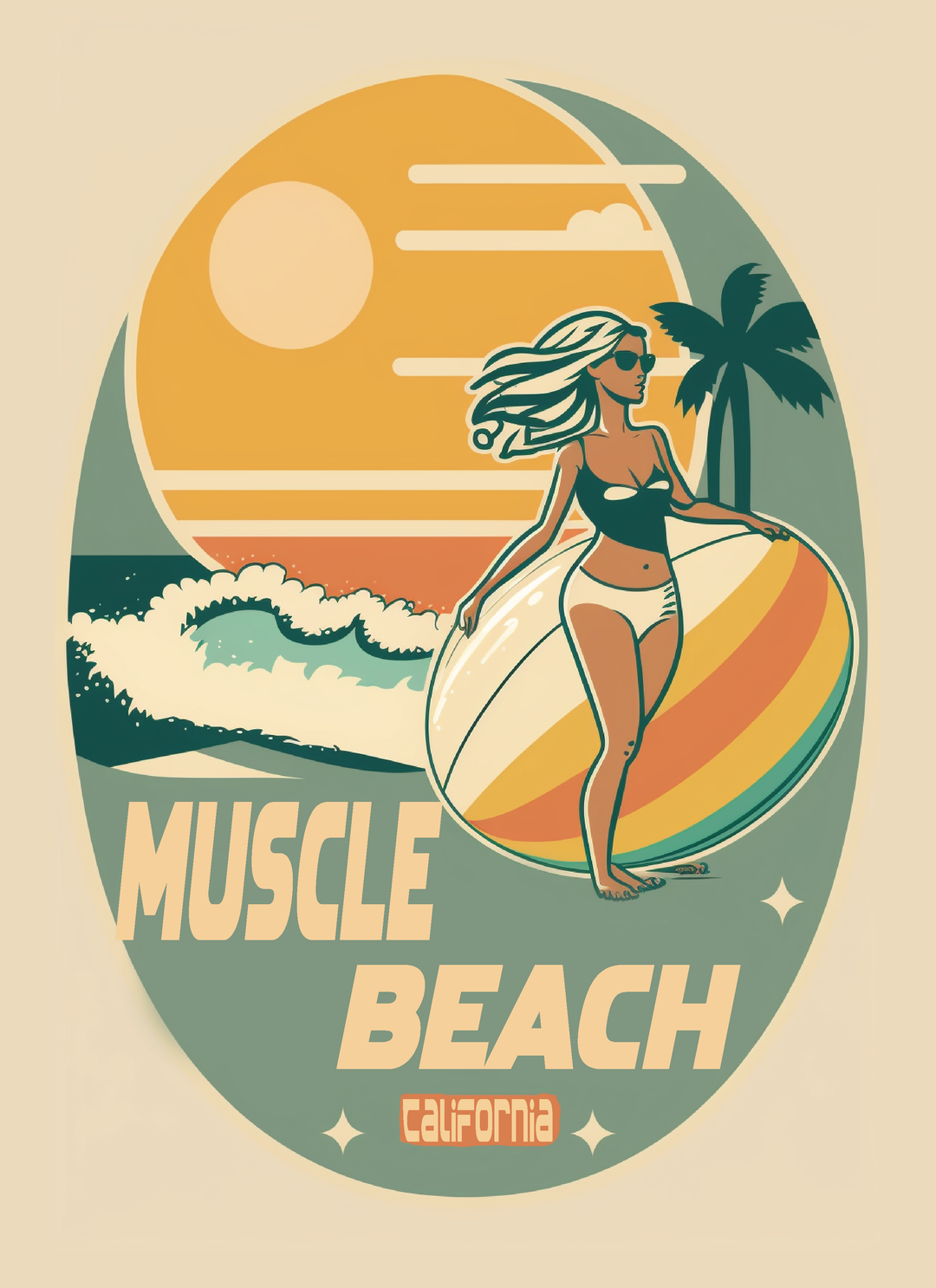 Bikini Beach Sticker